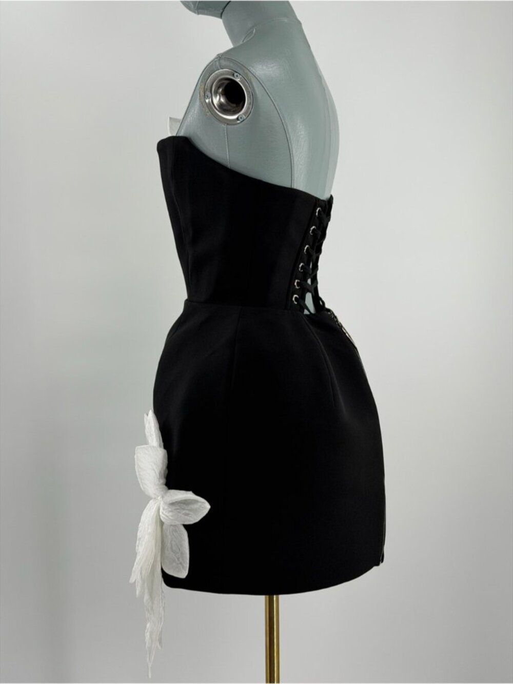 🆕 BRONX & BANCO 🧿 NWOT Jasmine Maraya Black & White Mini Dress, Sz XS US 2 - Picture 5 of 15